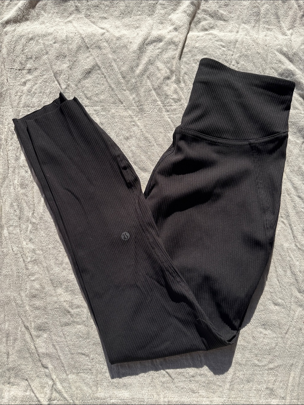 lululemon base pace high-rise ribbed tight 25'' black